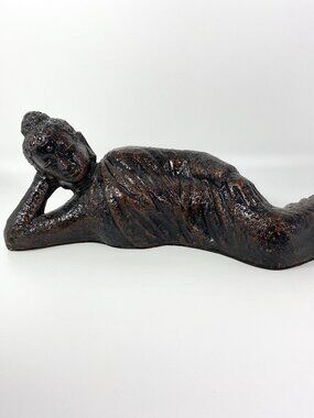 Resting  Buddha Reclining Bronze Sculpture-Indonesia